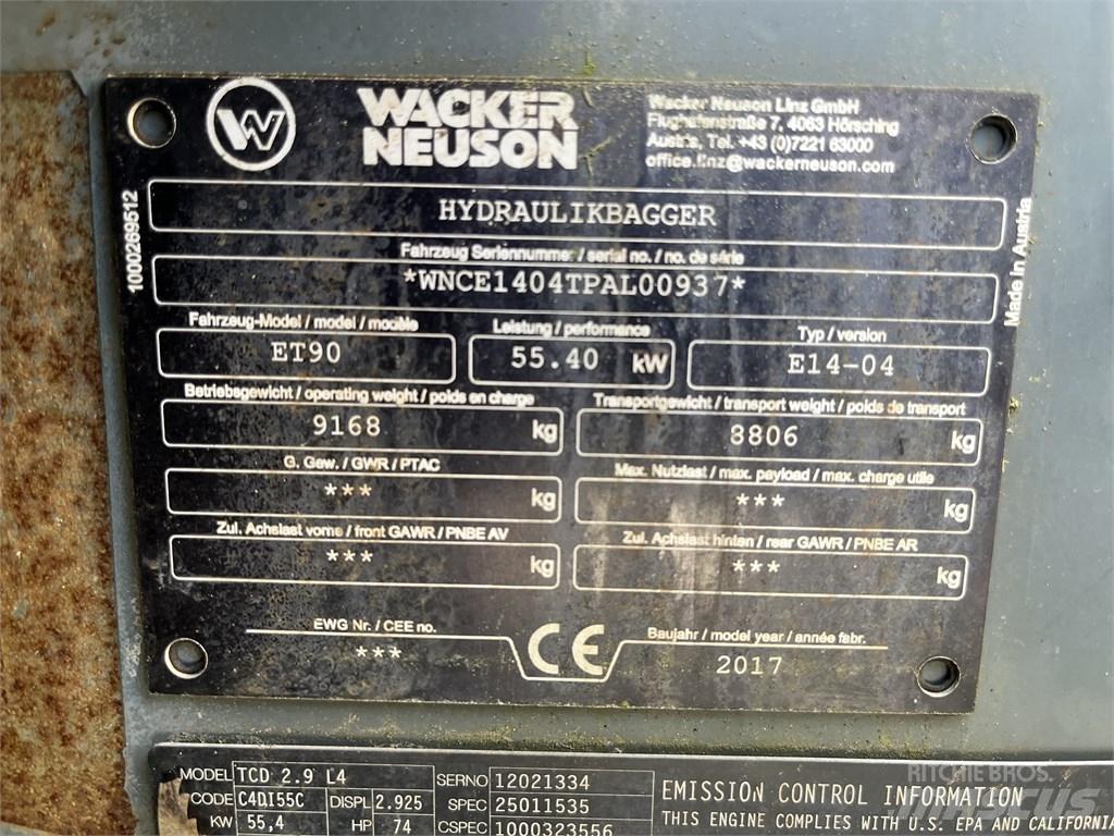 Wacker Neuson ET 90 중형굴삭기 7톤-28톤