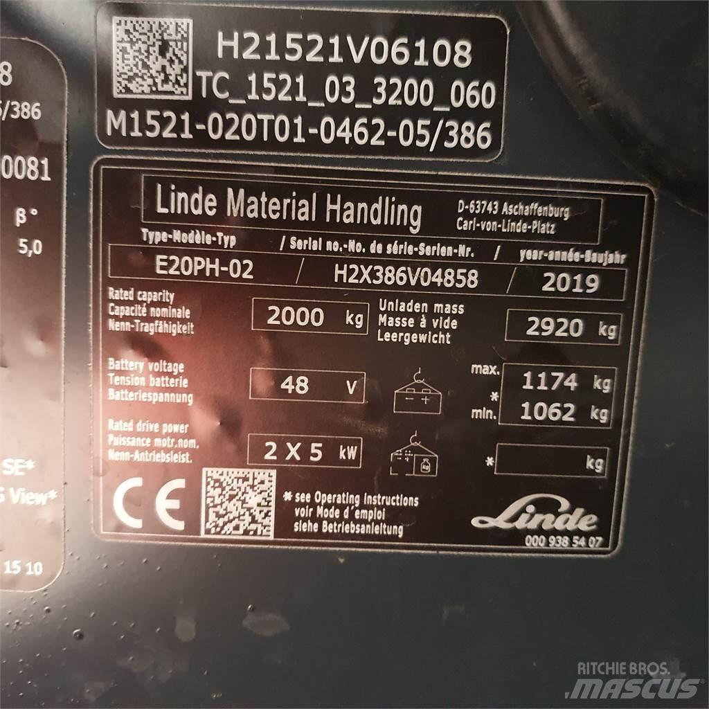 Linde E20PH 전동 지게차