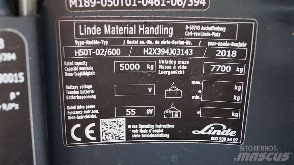Linde H50T/600 LPG 지게차