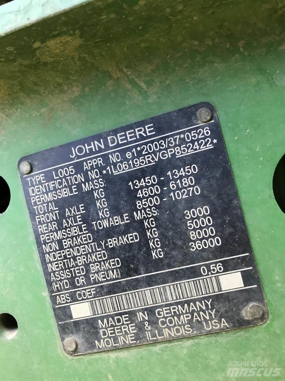 John Deere 6195R 트랙터