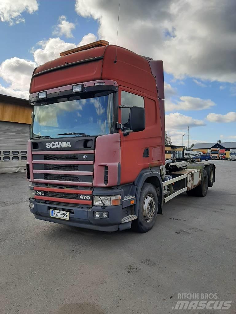 Scania R 124 훅 리프트 트럭