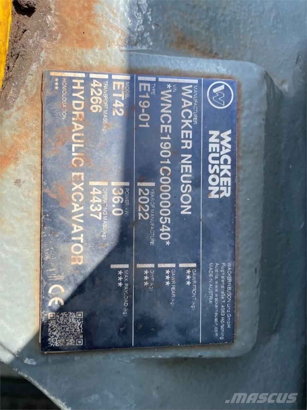 Wacker Neuson ET42 대형 굴삭기 29톤 이상