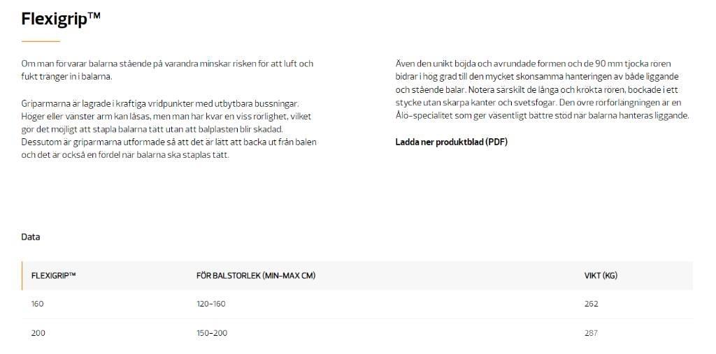 Quicke Flexigrip 프론트 로더 부속품