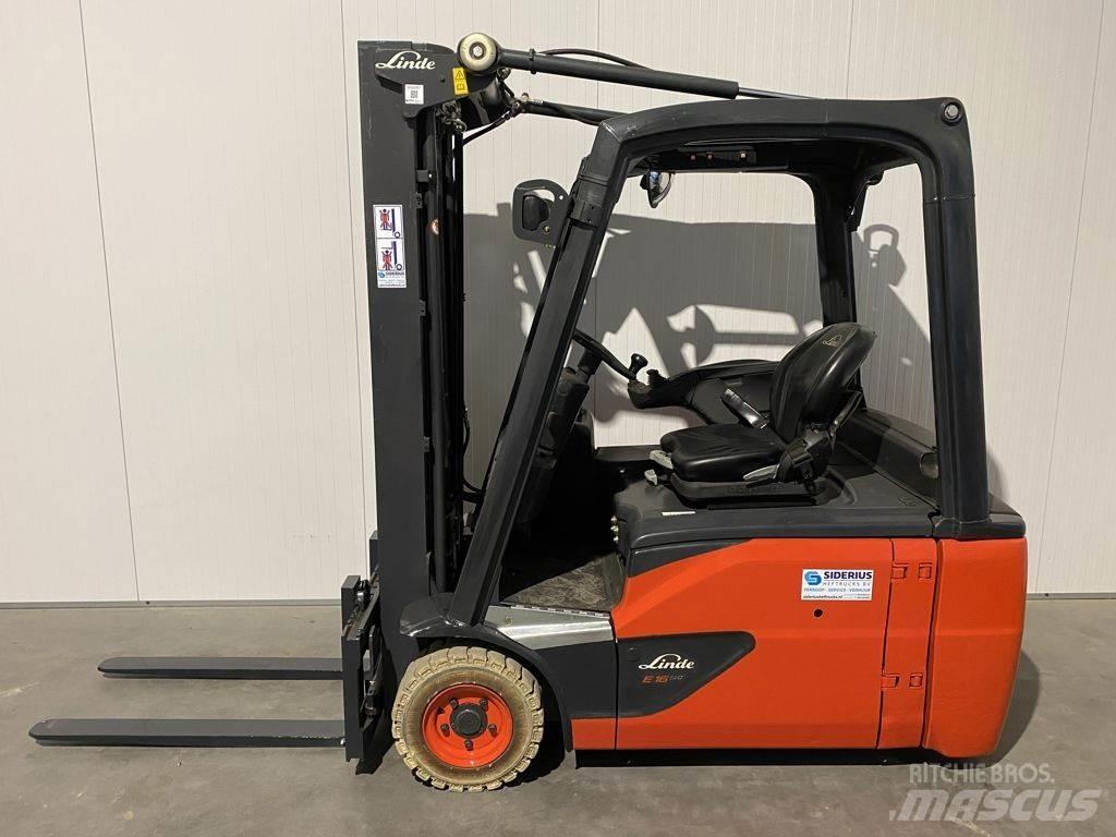 Linde E16L-386 전동 지게차