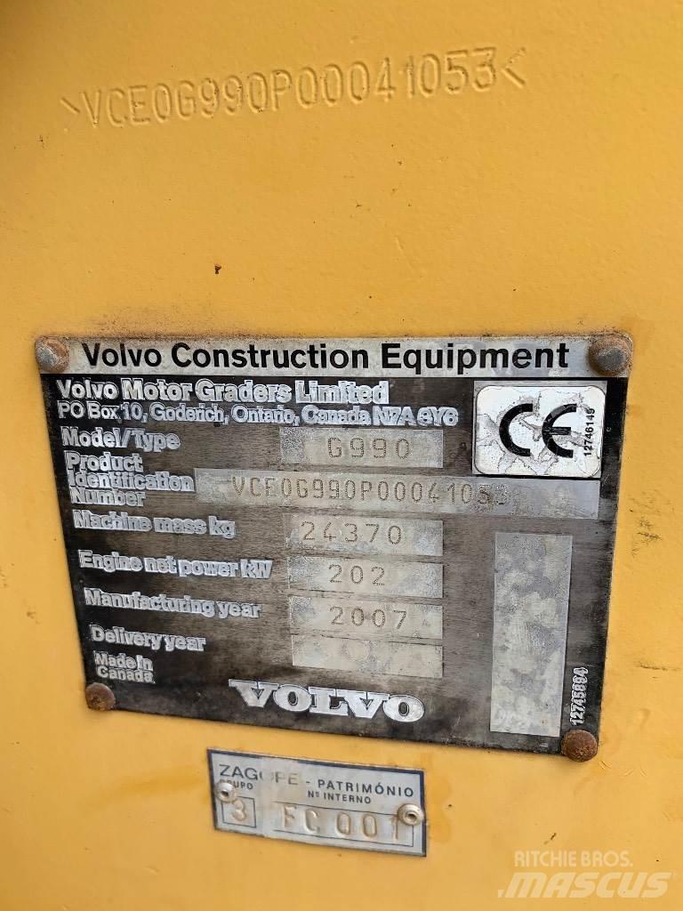 Volvo G990 그레이더
