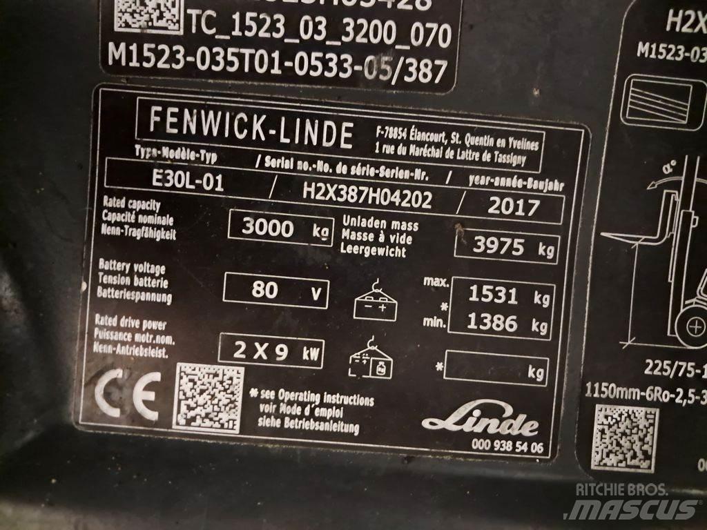 Linde E30L-01 전동 지게차