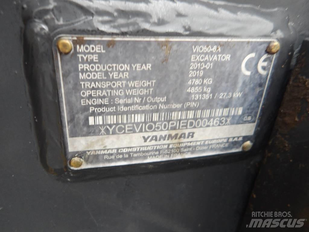 Yanmar Vio 50 소형 굴삭기 7톤 미만