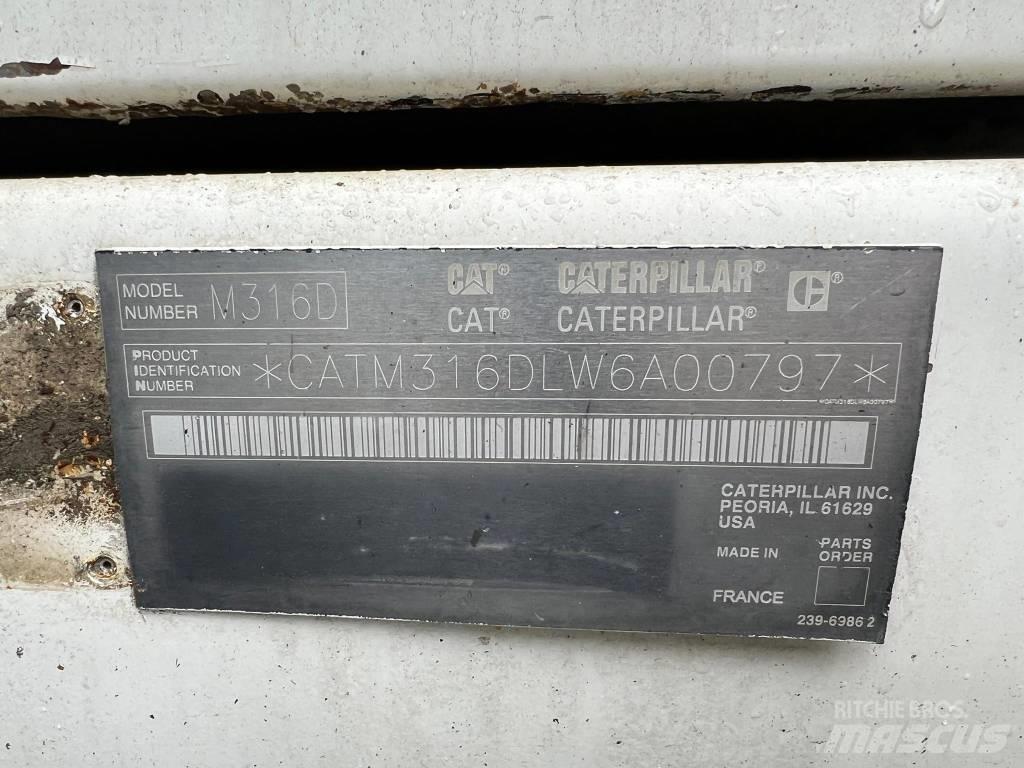CAT 316 d  휠 굴삭기