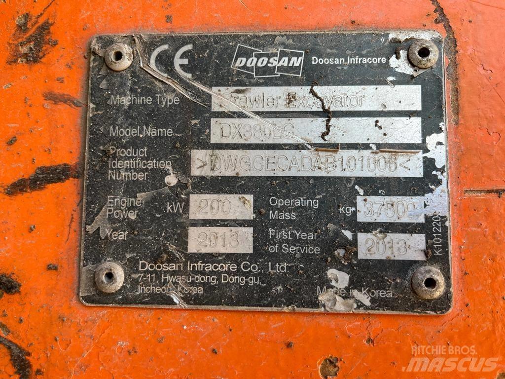 Doosan DX 380 LC 대형 굴삭기 29톤 이상
