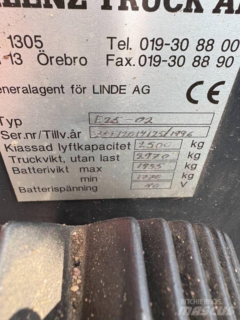 Linde E 25 전동 지게차