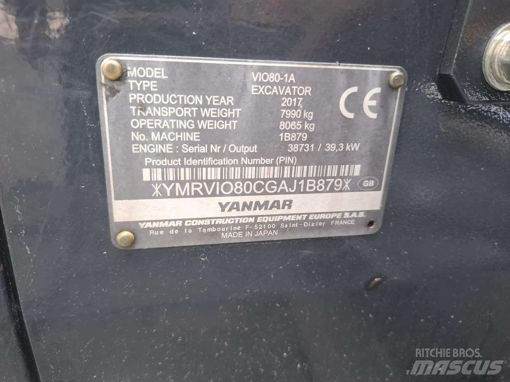 Yanmar Vio 80-1A 중형굴삭기 7톤-28톤