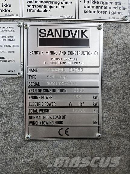 Sandvik DX780 도로 굴착기