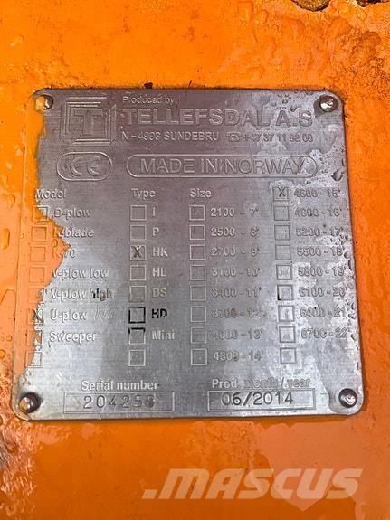 Tellefsdal 4600 H2 제설 블레이드 및 제설기