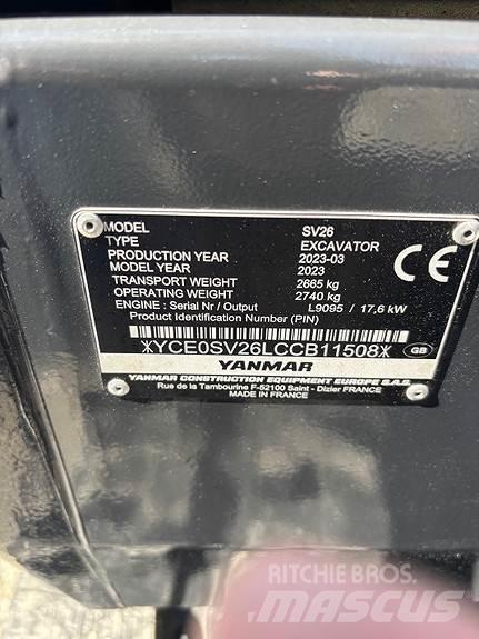 Yanmar SV26 소형 굴삭기 7톤 미만