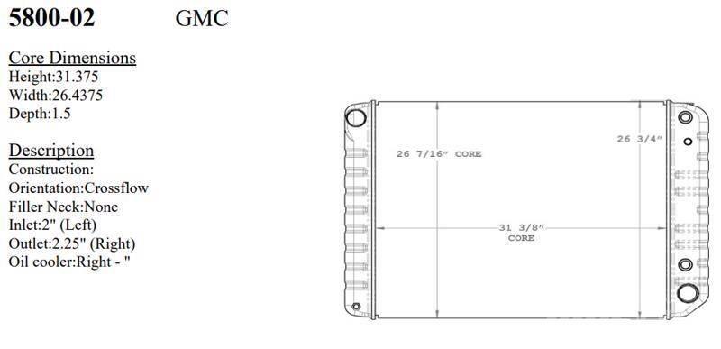 GMC  라디에이터