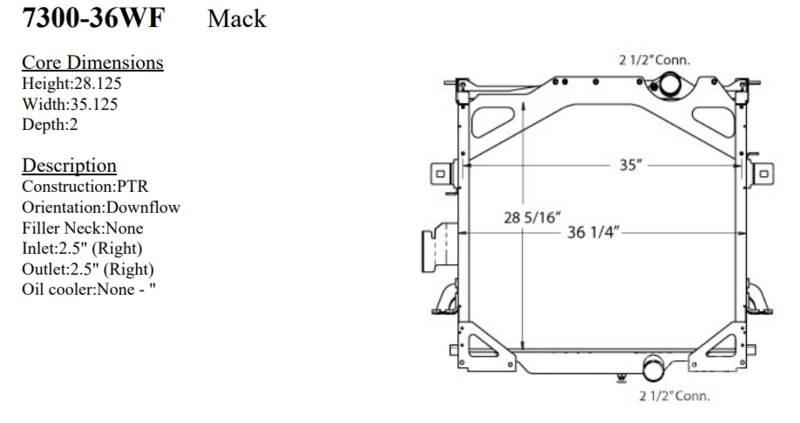 Mack CTP 라디에이터
