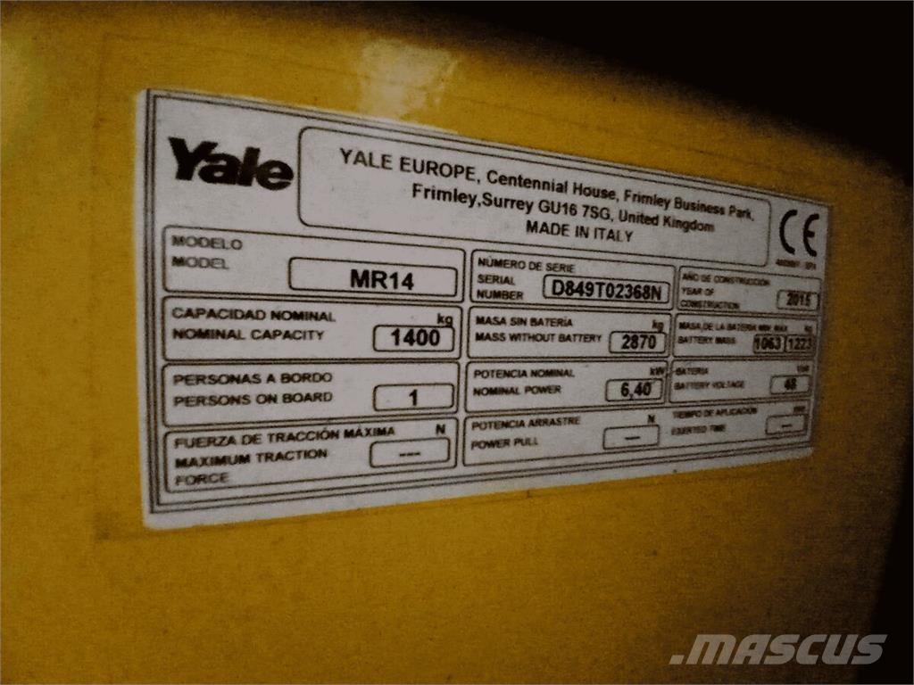 Yale MR14 자재 장비 - 기타