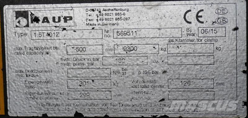 Kaup 1.5T401Z 기타 어태치먼트 및 부속품