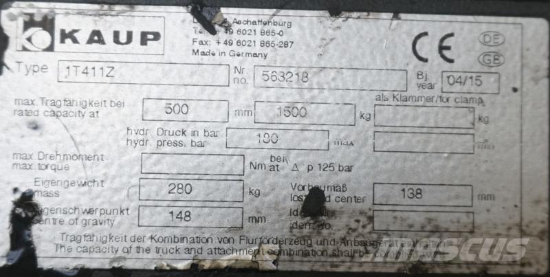 Kaup 1T411Z 기타 어태치먼트 및 부속품