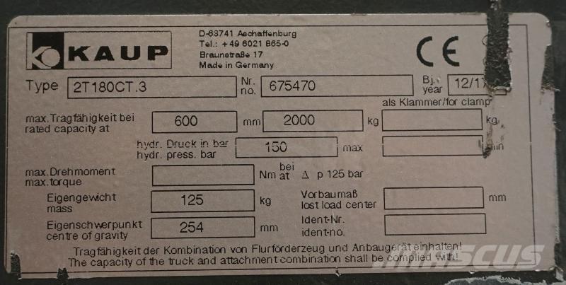 Kaup 2T180CT.3 포크