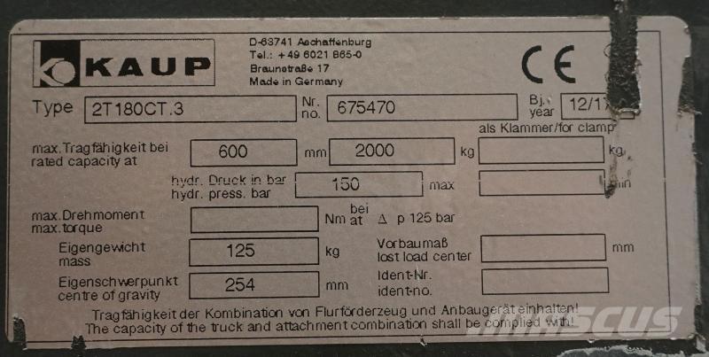 Kaup 2T180CT.3 포크
