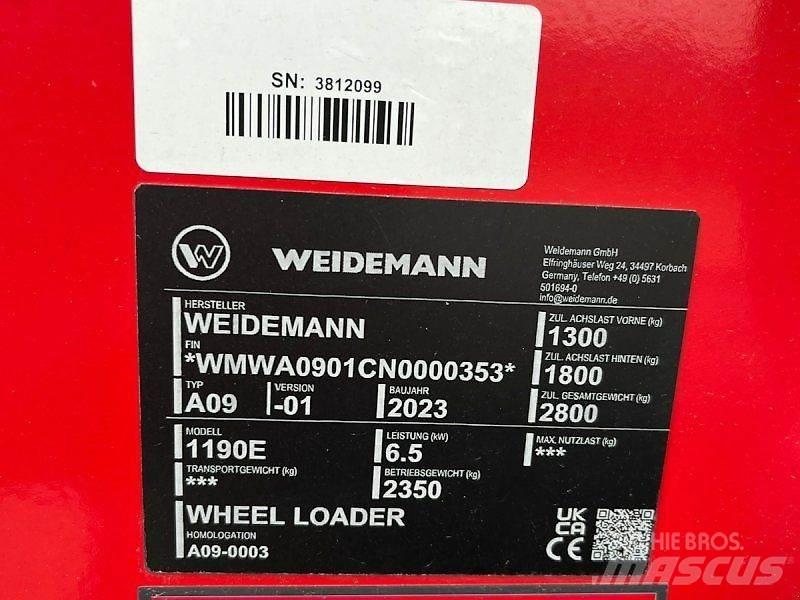 Weidemann 1190E  스키드로더
