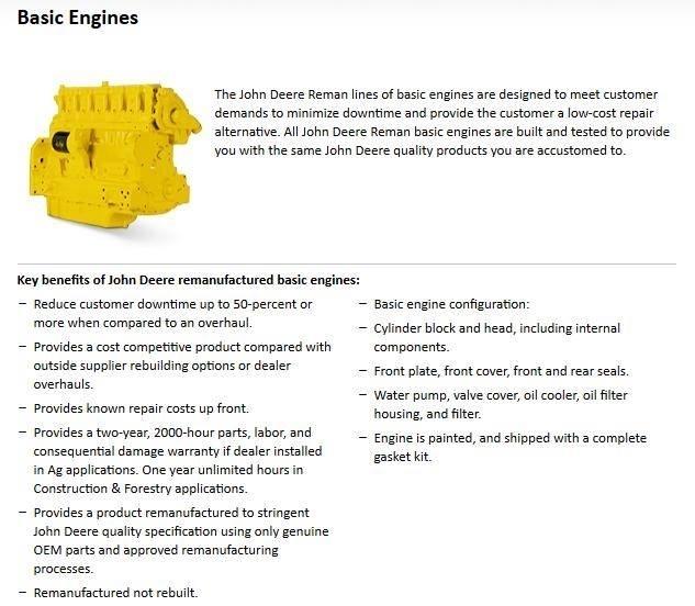 John Deere 6466T 엔진