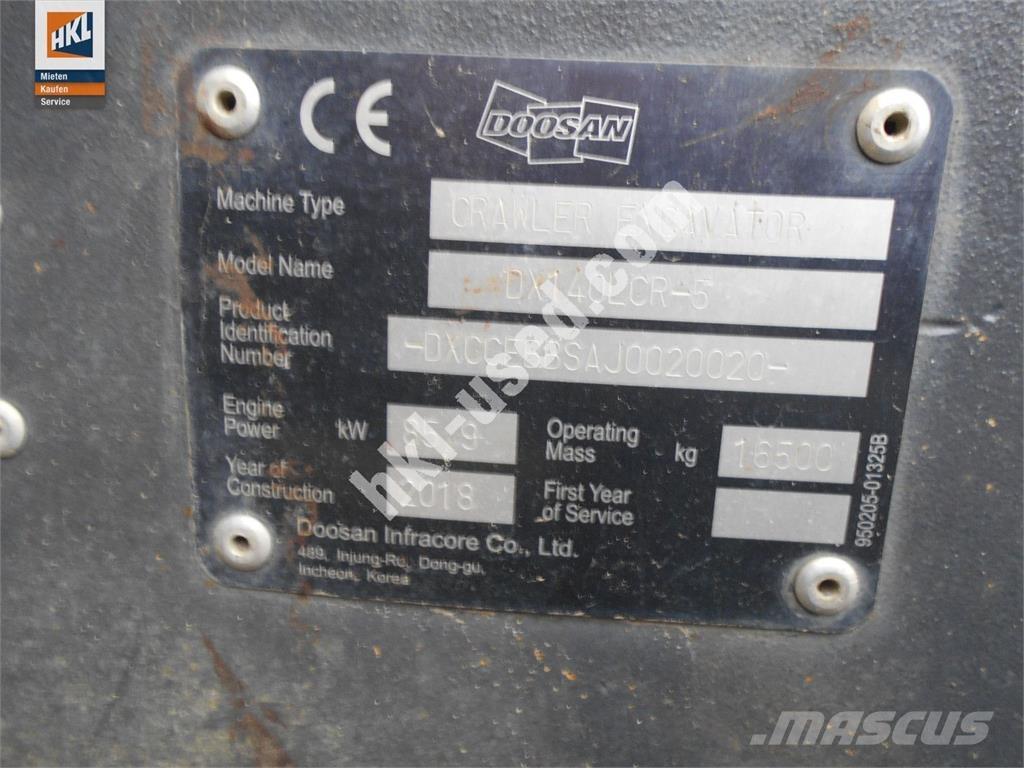 Doosan DX 140 LCR-5 대형 굴삭기 29톤 이상