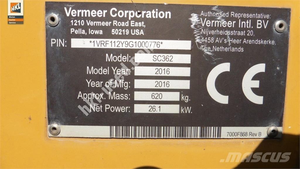 Vermeer SC 362 건설 장비 - 기타