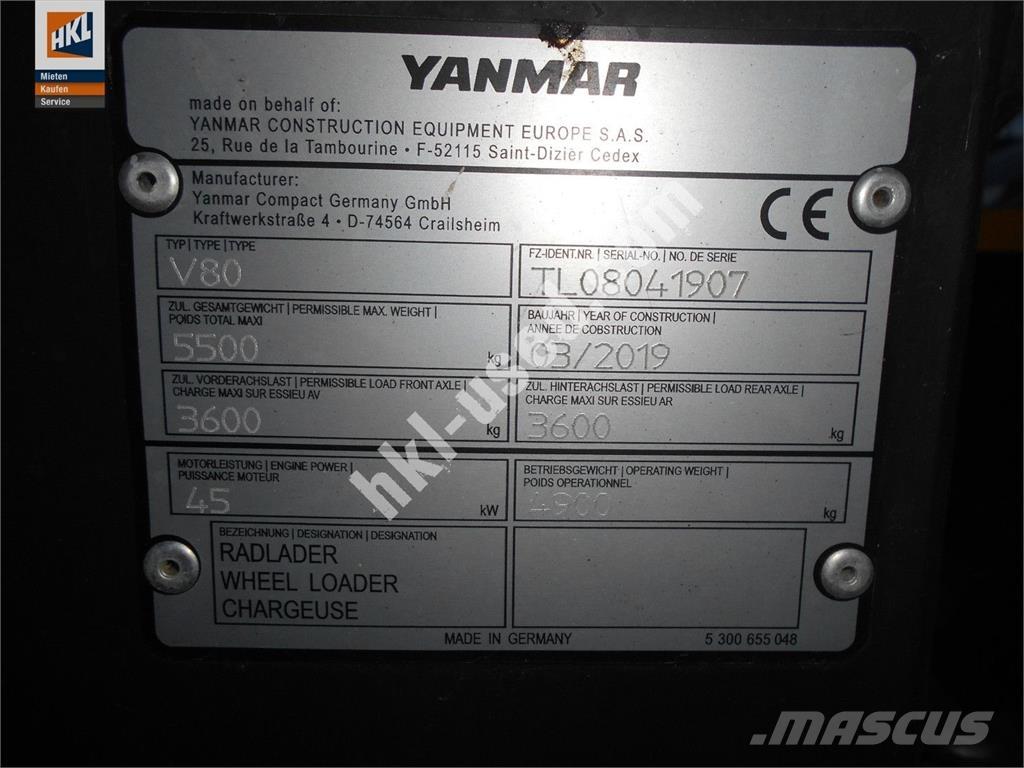 Yanmar V 80  휠로우더
