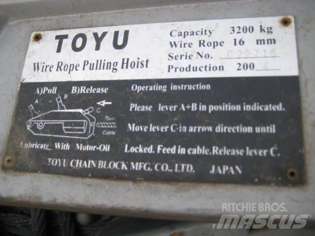  Rope pulling hoist - 3 stk. 자재 기중기 및 권양기