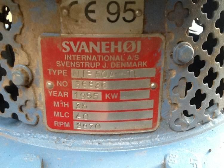  Svanehøj NP 50A-TL pumpe 폐기물 펌프