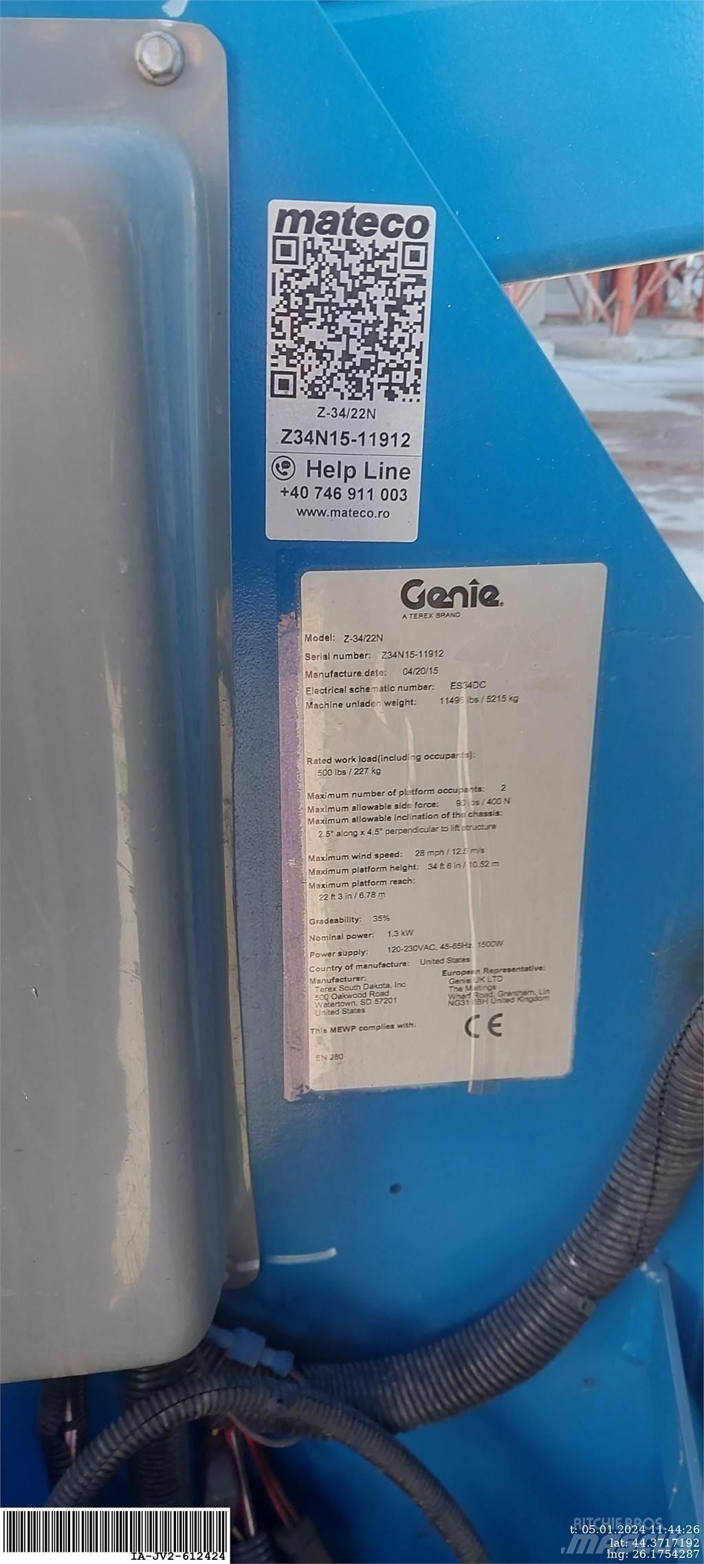 Genie Z-34/22N 관절형 전동이동 리프트