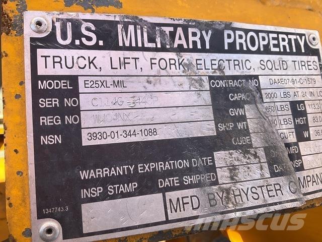 Hyster E25XL 전동 지게차