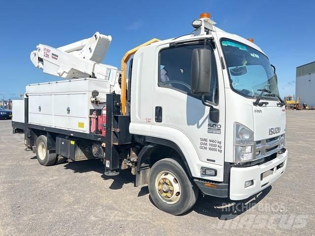 Isuzu FRR600 트럭 탑재 고소작업대