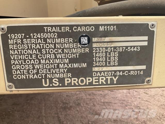  Raytheon M1101 기타 트레일러