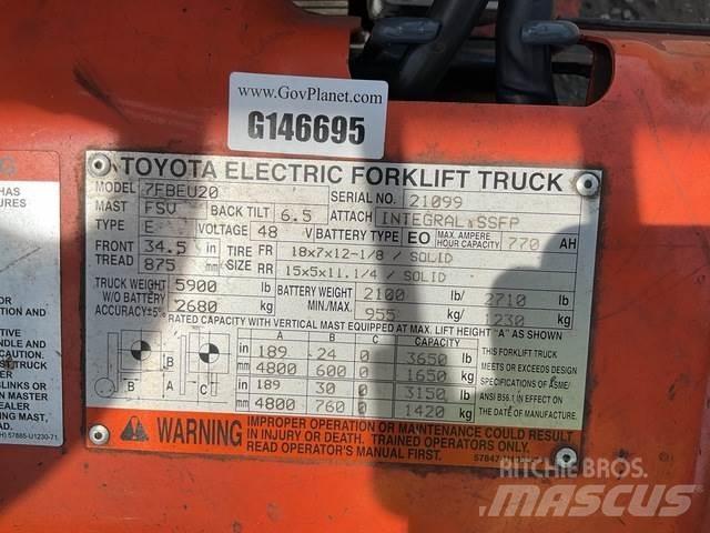 Toyota 7FBEU20 전동 지게차