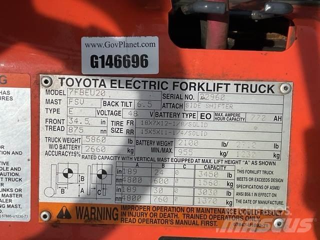 Toyota 7FBEU20 전동 지게차