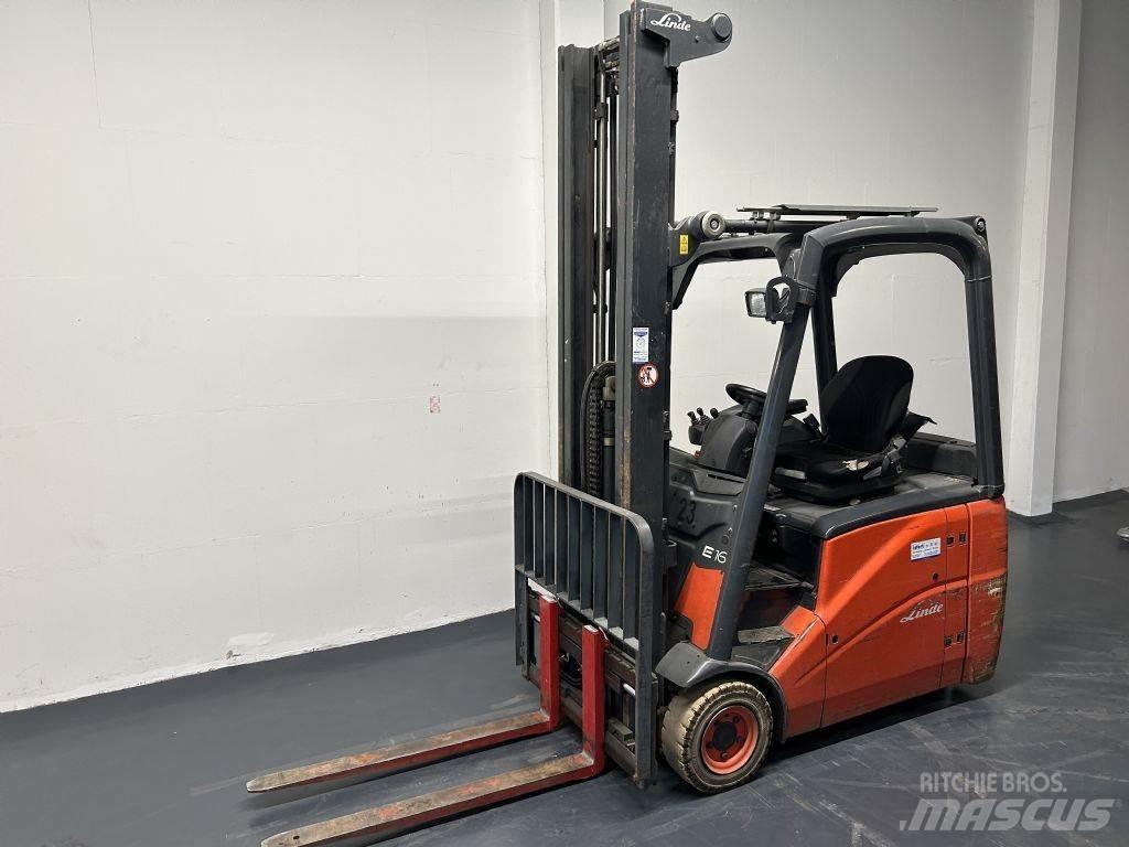 Linde E16H-01 전동 지게차