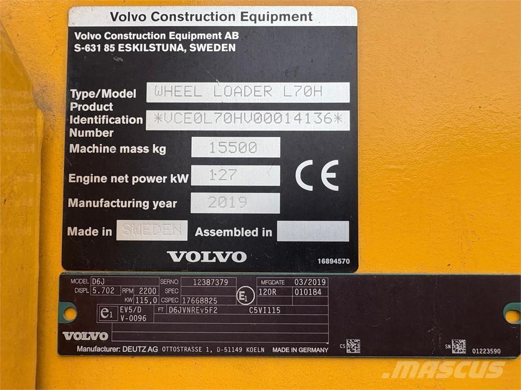 Volvo L70H  휠로우더