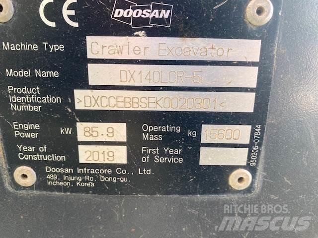 Doosan DX140LCR 대형 굴삭기 29톤 이상