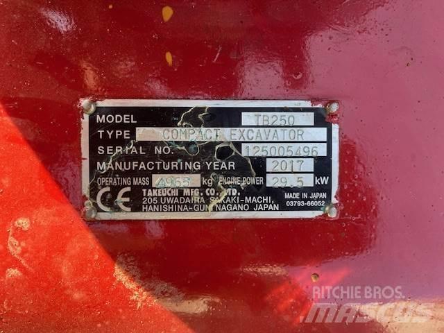 Takeuchi TB250 중형굴삭기 7톤-28톤