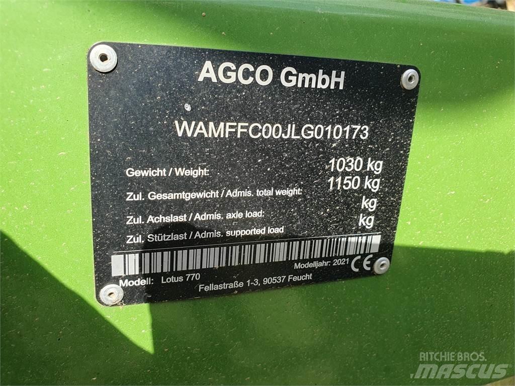 Fendt LOTUS 770 갈퀴 및 테더