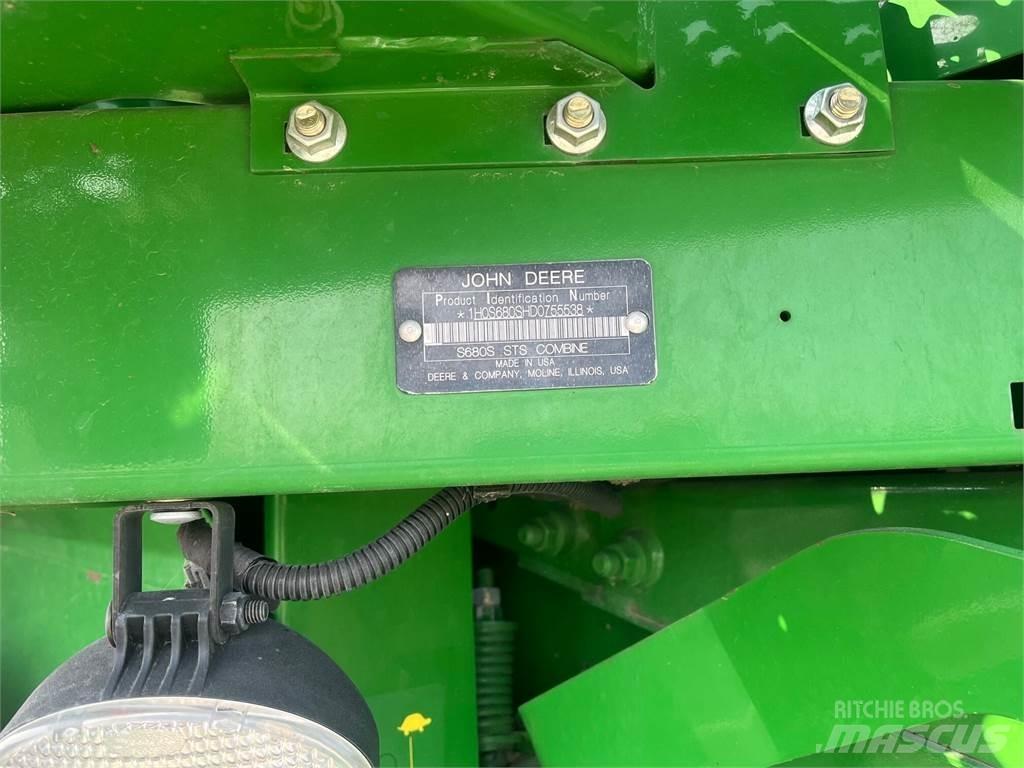 John Deere S680 콤바인 수확기