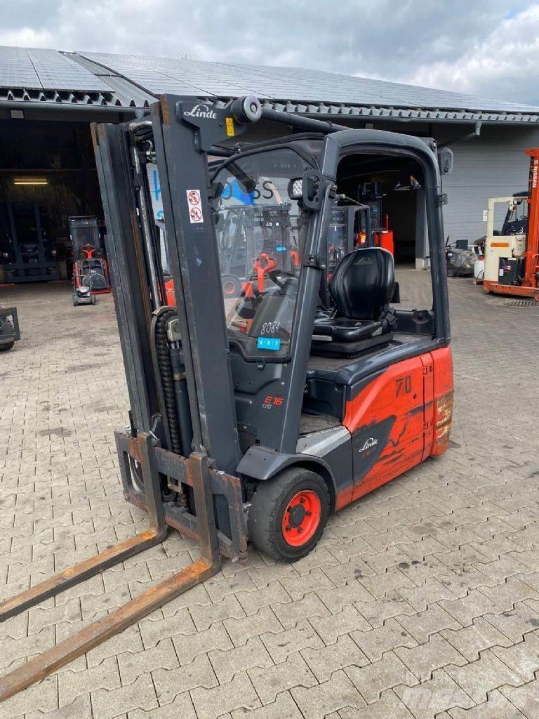 Linde E 16-02 전동 지게차