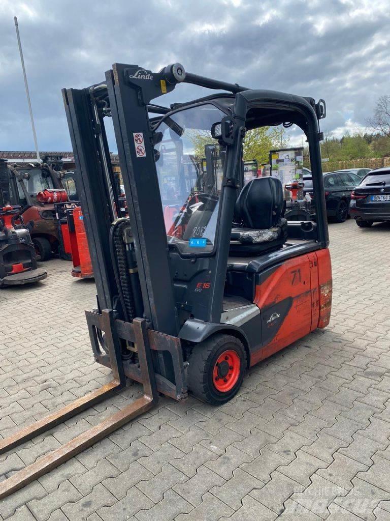 Linde E 16-02 전동 지게차