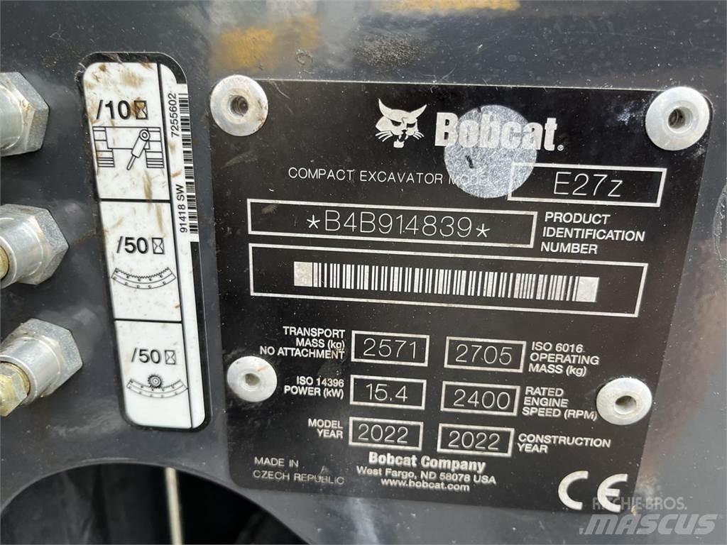 Bobcat E 27z 소형 굴삭기 7톤 미만