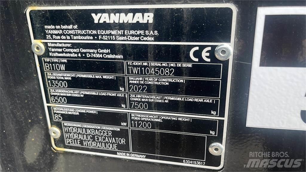 Yanmar B110W  휠 굴삭기