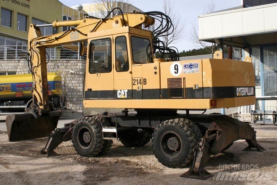 CAT 214B  휠 굴삭기
