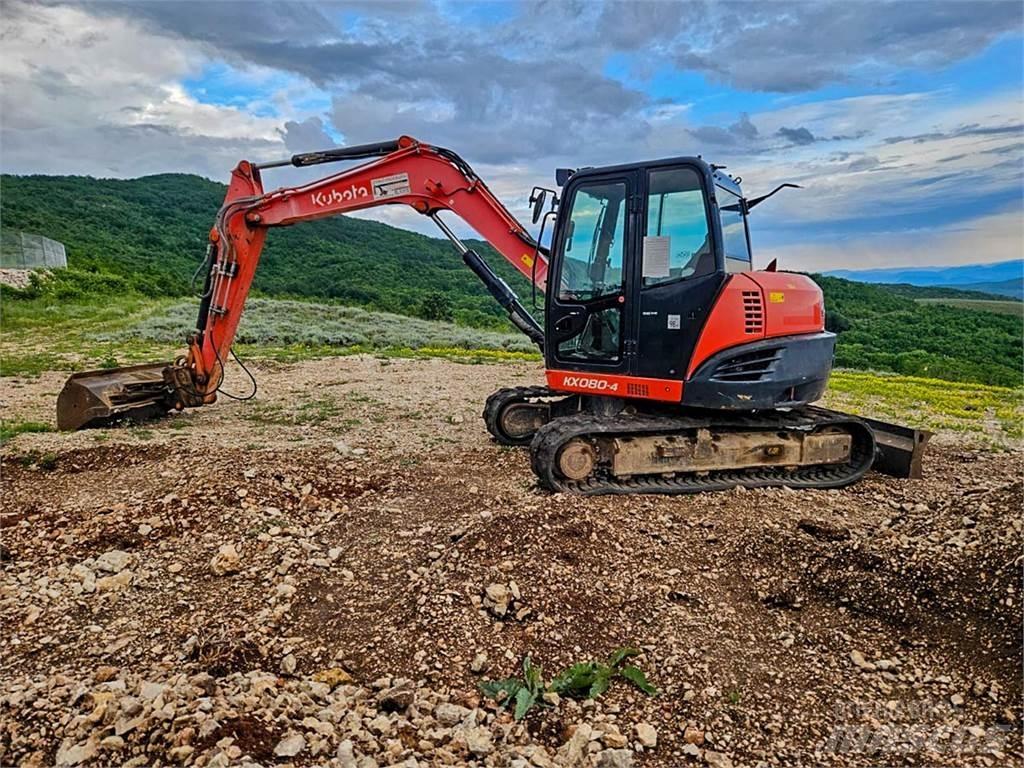 Kubota KX080-4 소형 굴삭기 7톤 미만